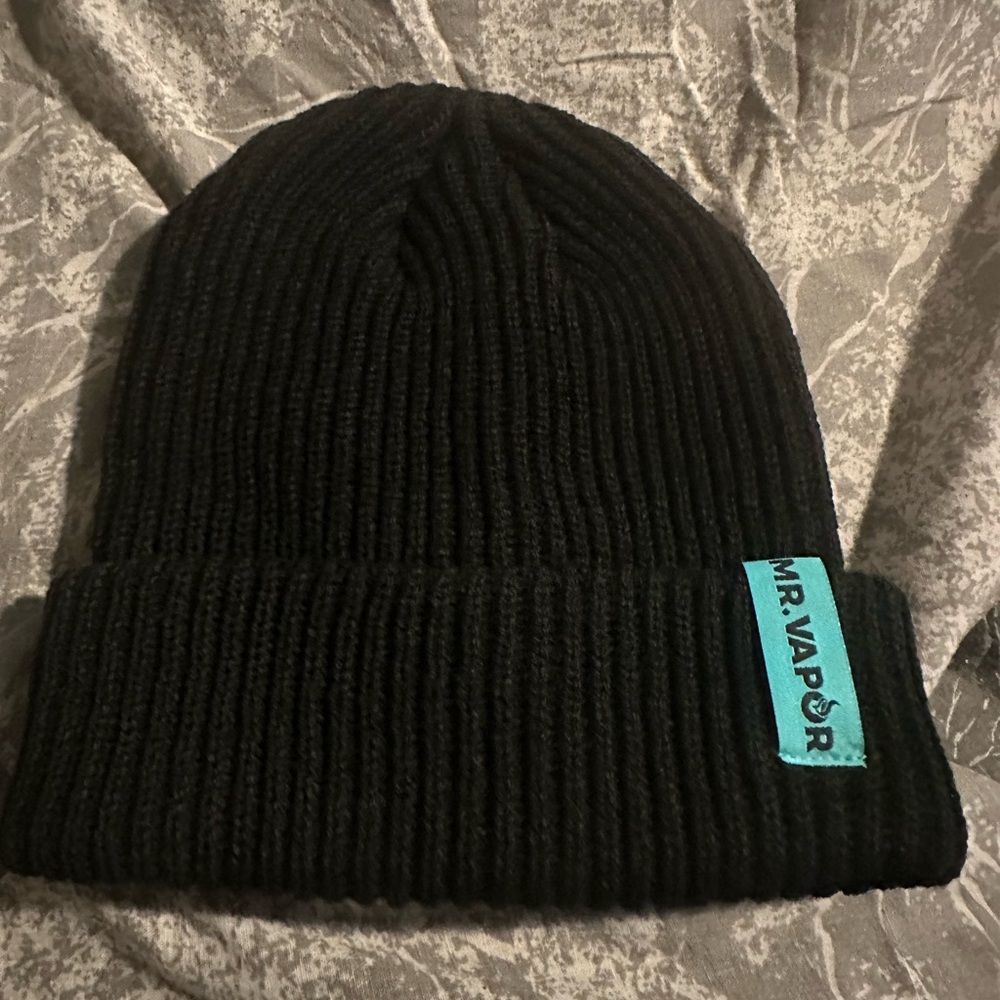 Mr. Vapor Black Knit Beanie